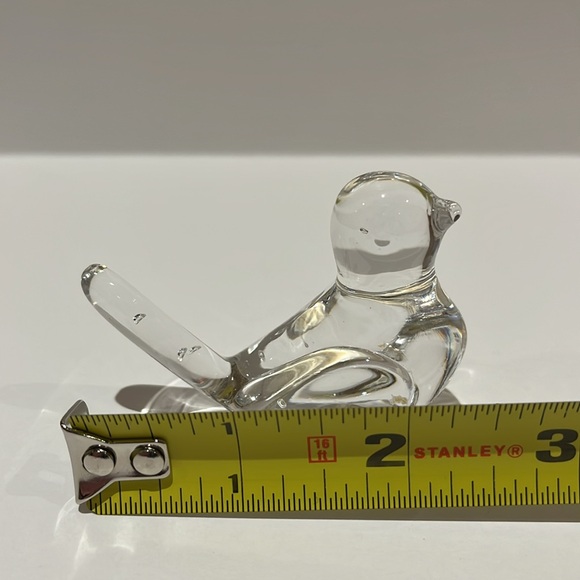 Vtg Princess House Clear Crystal Glass Bird Figurine/Paperweight - Picture 6 of 7